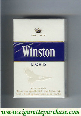 Winston Lights cigarettes hard box